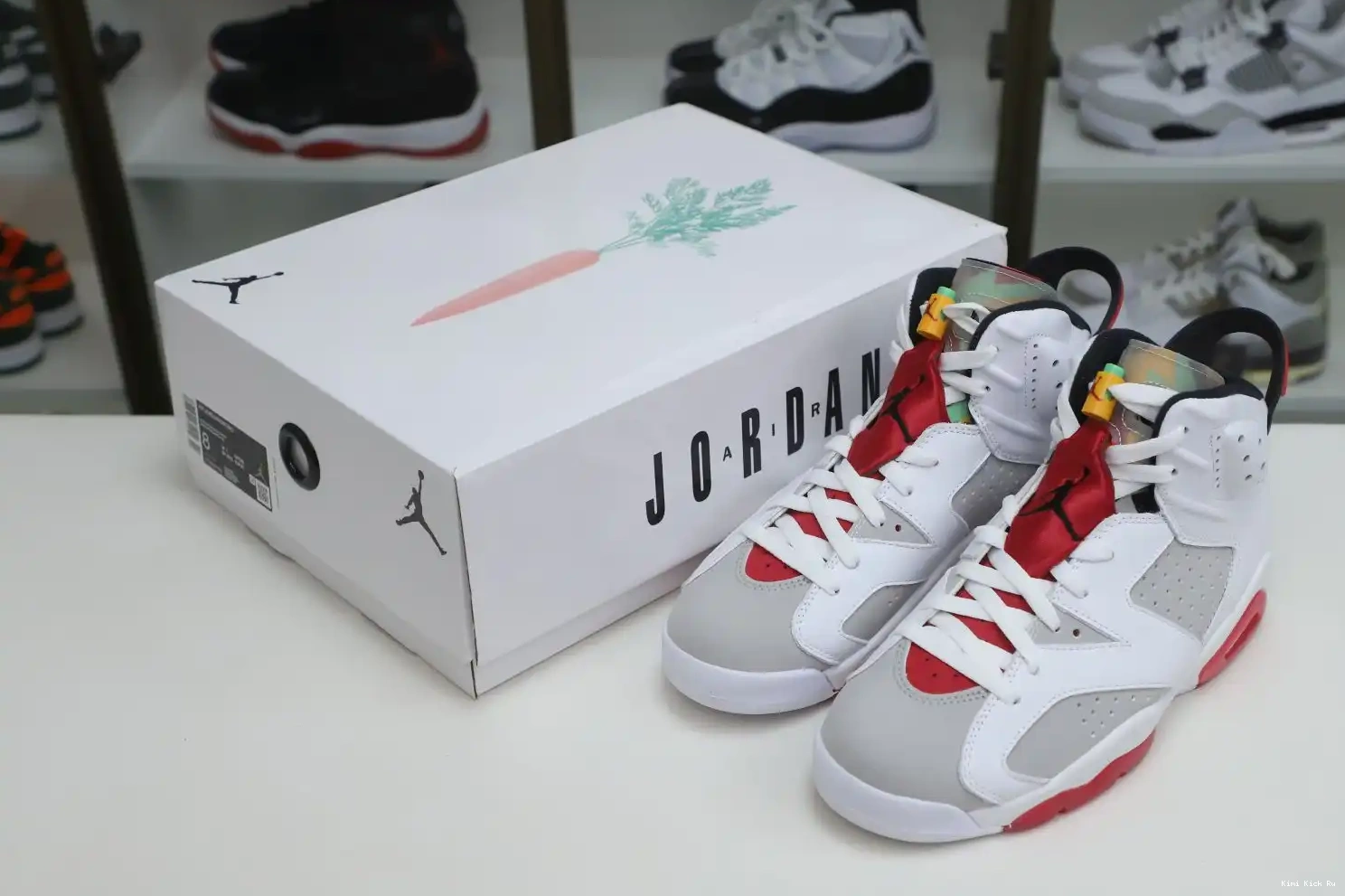 6 AIR RETRO JORDAN NEUTRAL Kimikick GREY 0628